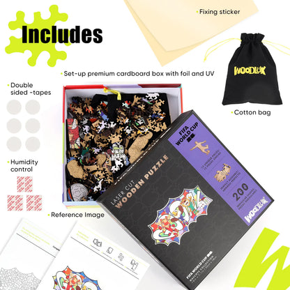FIFA World Cup 2026 Wooden Jigsaw Puzzle | 200 Pieces, Goooal