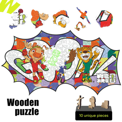 FIFA World Cup 2026 Wooden Jigsaw Puzzle | 200 Pieces, Goooal
