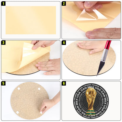FIFA World Cup 2026 Wooden Jigsaw Puzzle | 200 Pieces, Trophy Circle