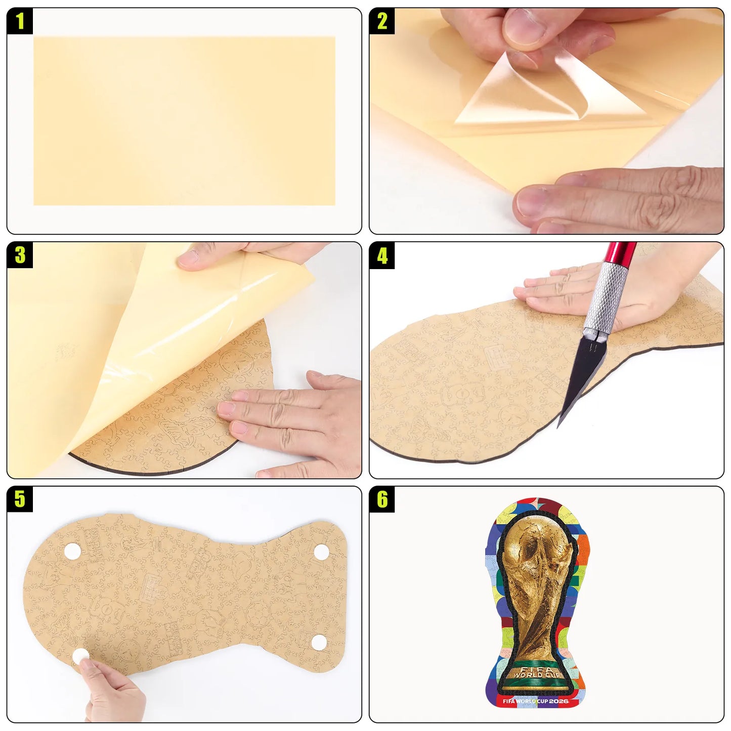 FIFA World Cup 2026 Wooden Jigsaw Puzzle | 200 Pieces, Trophy 1