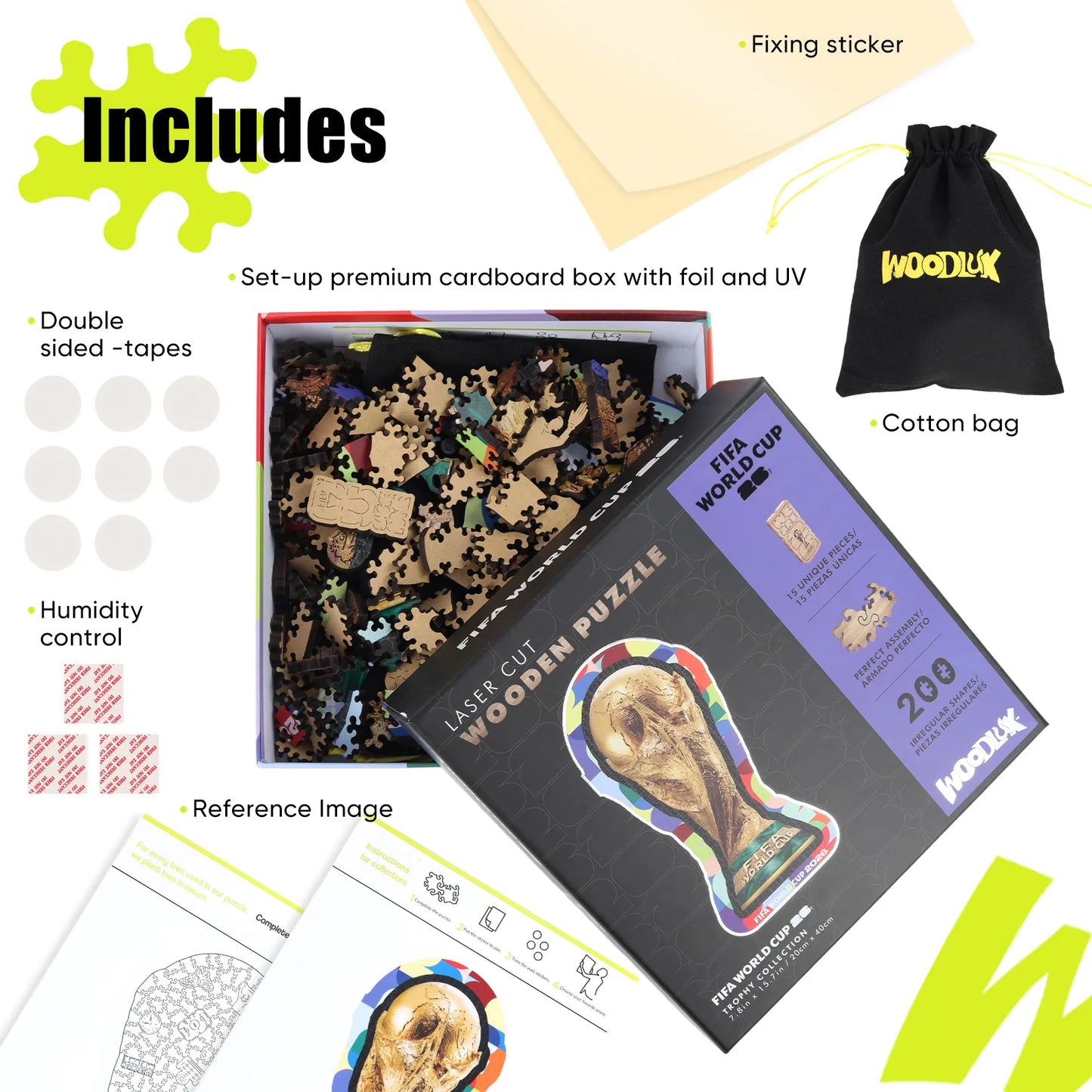 FIFA World Cup 2026 Wooden Jigsaw Puzzle | 200 Pieces, Trophy 1