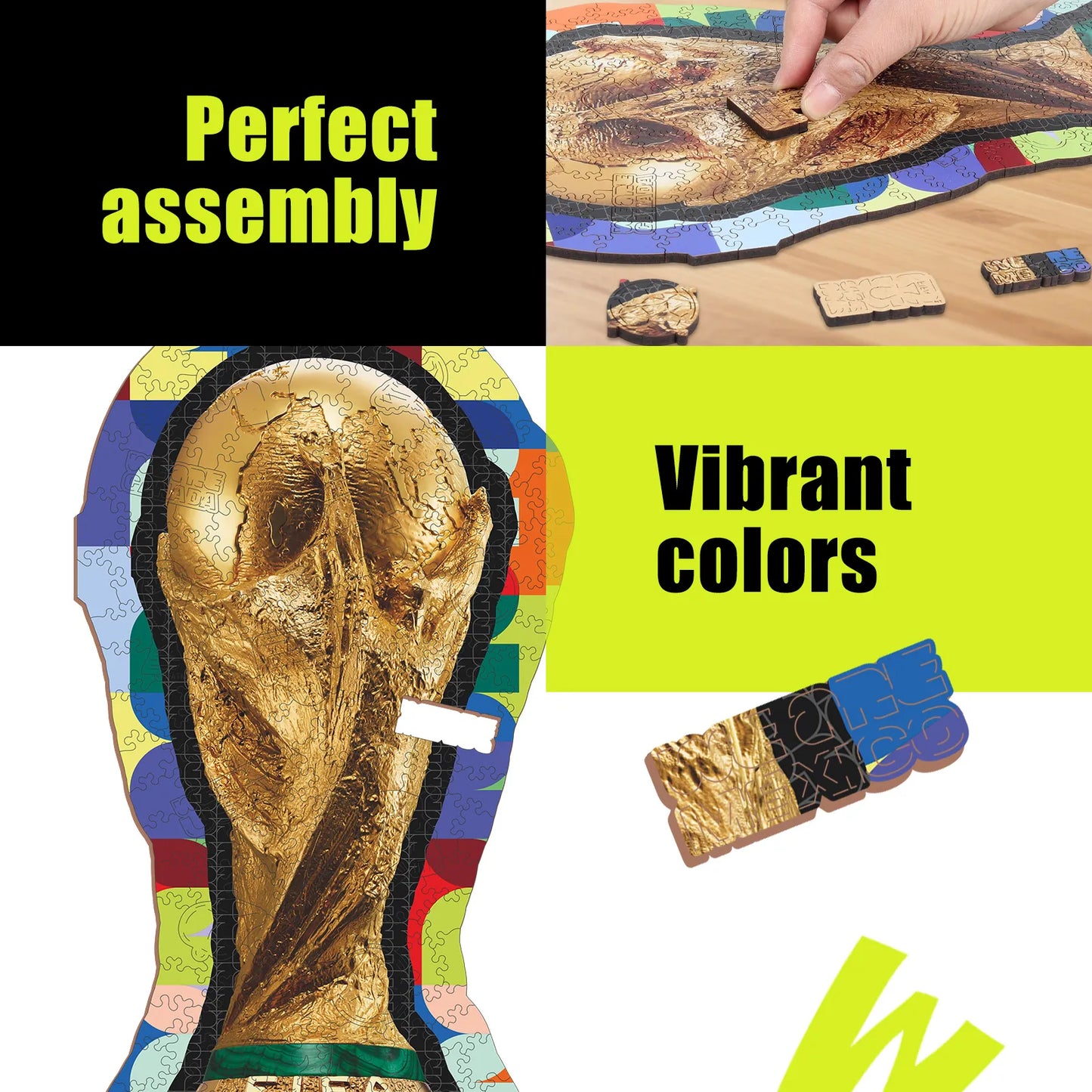 FIFA World Cup 2026 Wooden Jigsaw Puzzle | 200 Pieces, Trophy 1