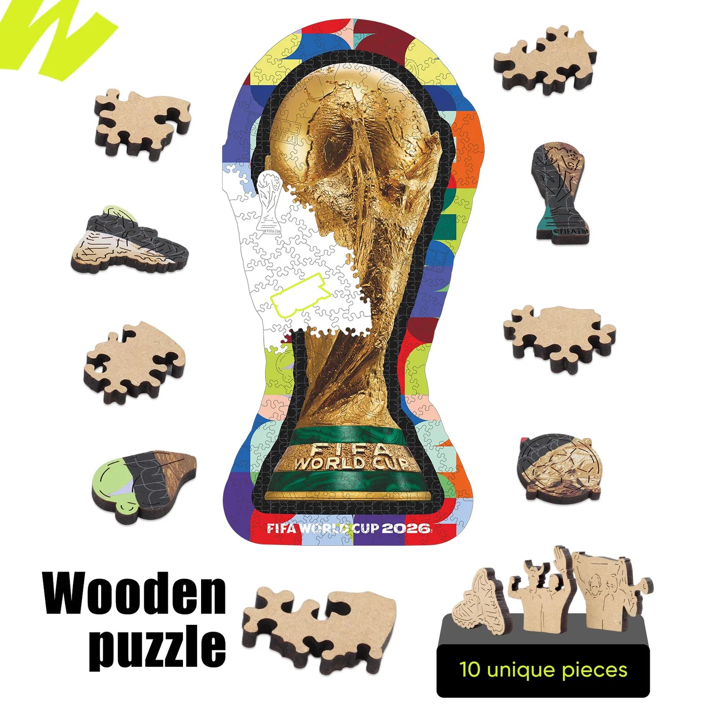 FIFA World Cup 2026 Wooden Jigsaw Puzzle | 200 Pieces, Trophy 1