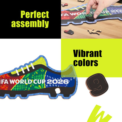 FIFA World Cup 2026 Wooden Jigsaw Puzzle | 200 Pieces, Soccer Boot