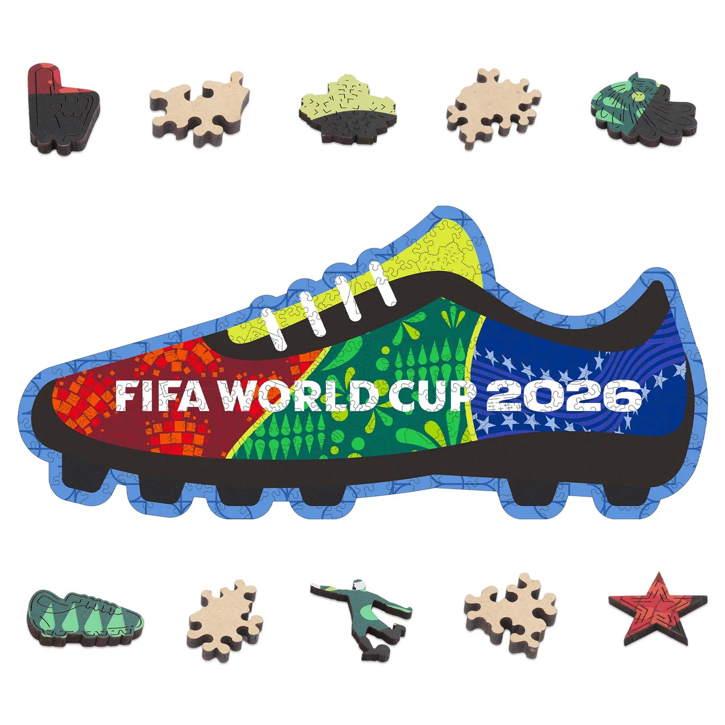 FIFA World Cup 2026 Wooden Jigsaw Puzzle | 200 Pieces, Soccer Boot