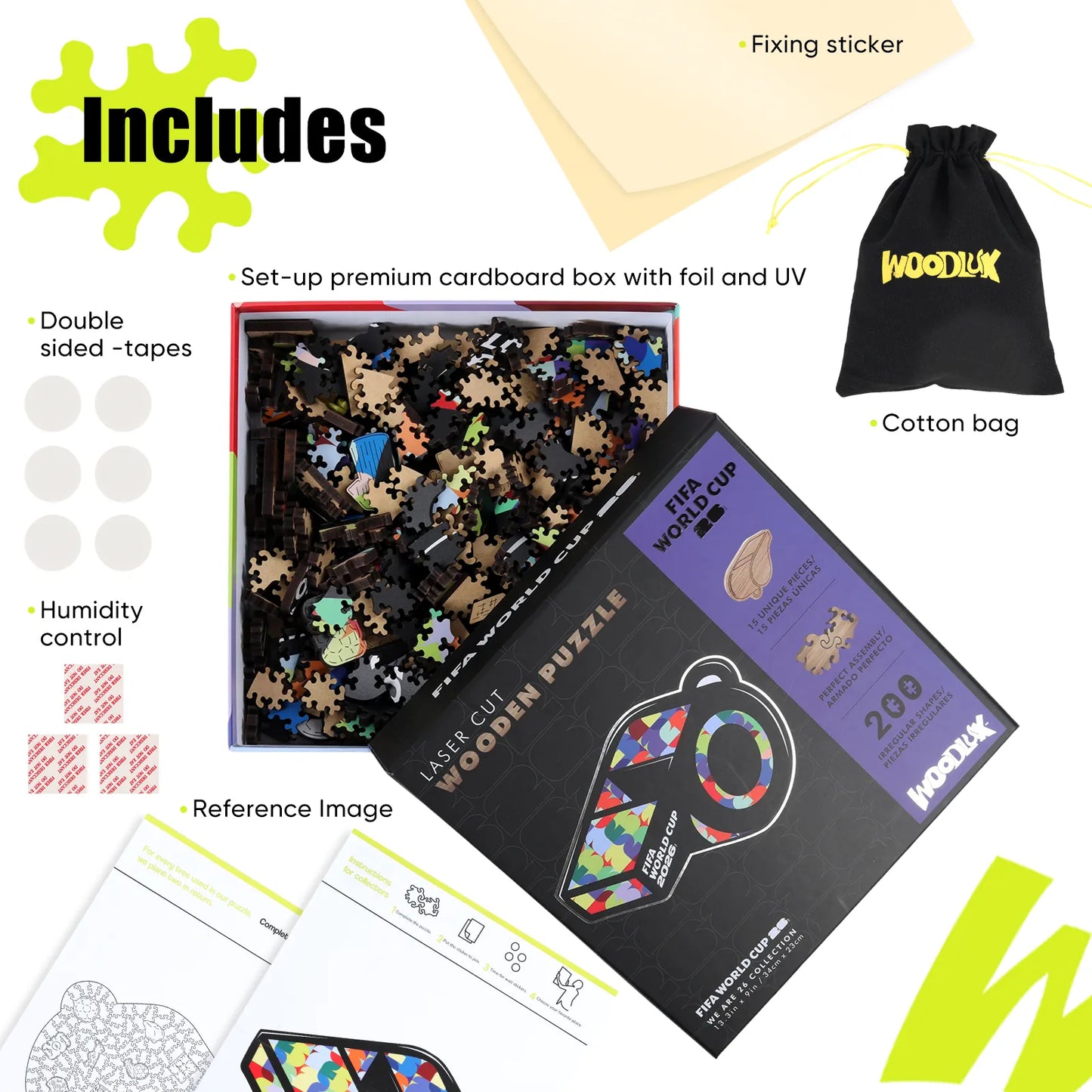 FIFA World Cup 2026 Wooden Jigsaw Puzzle | 200 Pieces, Referee Whistle