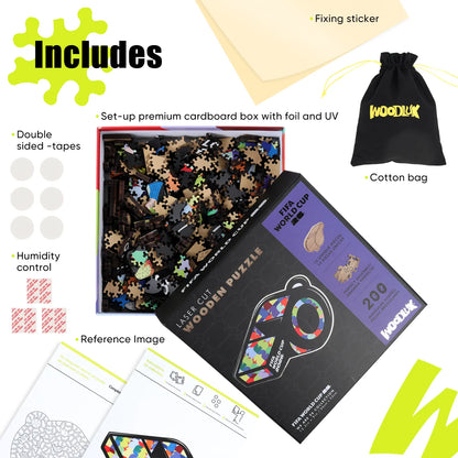 FIFA World Cup 2026 Wooden Jigsaw Puzzle | 200 Pieces, Referee Whistle