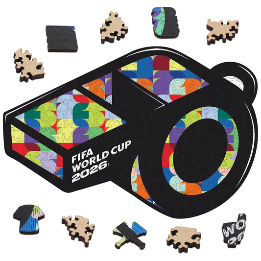 FIFA World Cup 2026 Wooden Jigsaw Puzzle | 200 Pieces, Referee Whistle