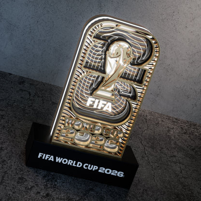 FIFA World Cup 2026 "Time to Shine" 3D LED Lamp | Wooden Night Light Gift for Soccer Fans