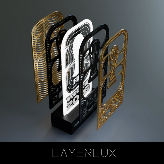 FIFA World Cup 2026 "Time to Shine" 3D LED Lamp | Wooden Night Light Gift for Soccer Fans