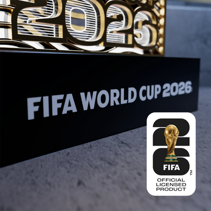 FIFA World Cup 2026 "Time to Shine" 3D LED Lamp | Wooden Night Light Gift for Soccer Fans