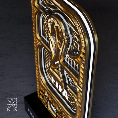 FIFA World Cup 2026 "Time to Shine" 3D LED Lamp | Wooden Night Light Gift for Soccer Fans