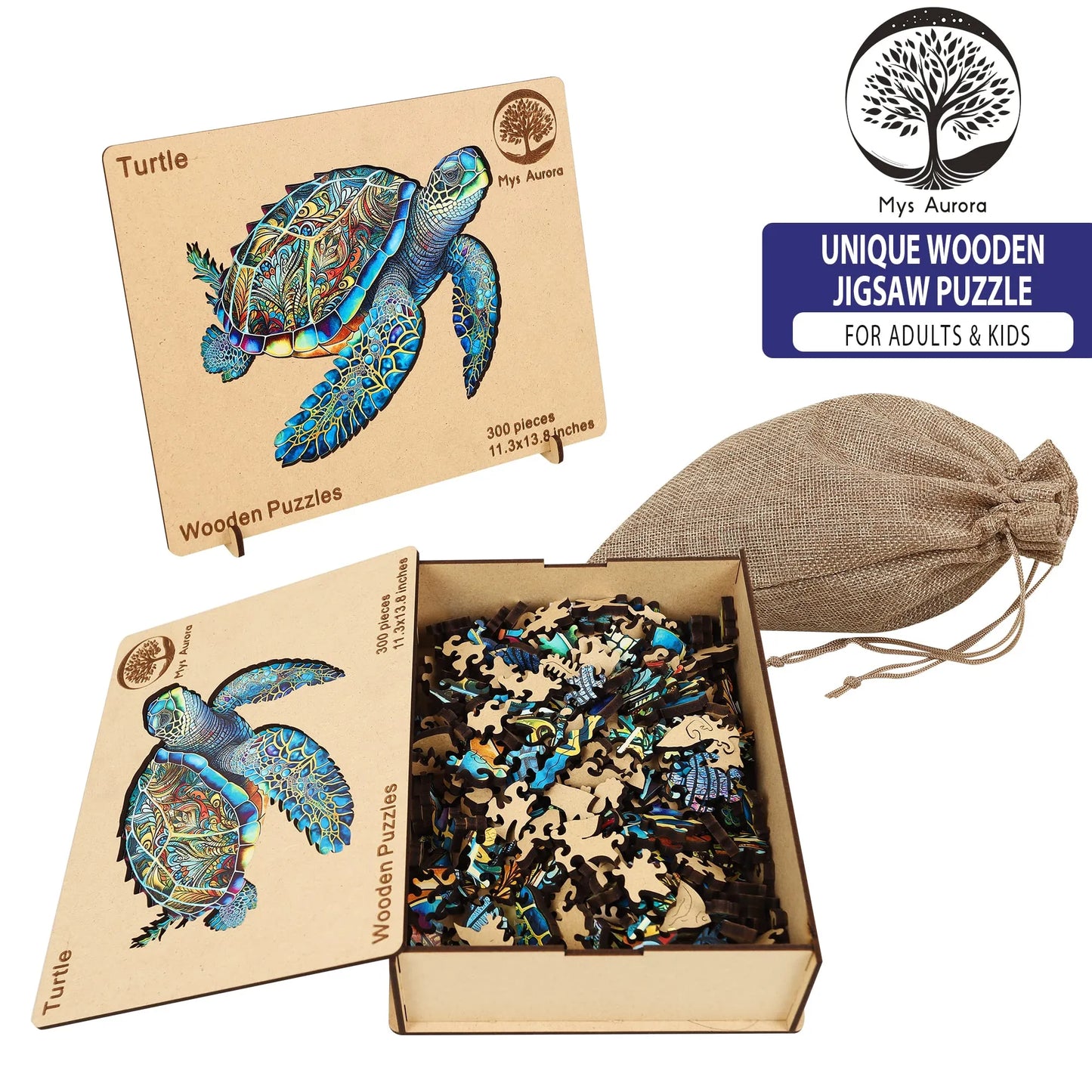 Sea Turtle, Wooden Jigsaw Puzzles