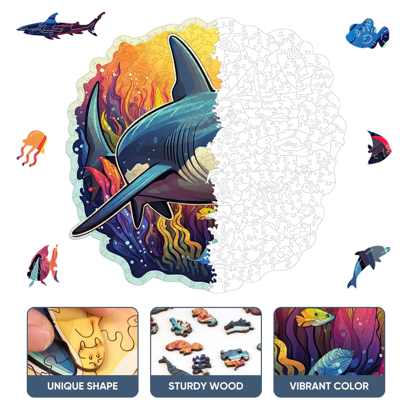 Shark, Wooden Jigsaw Puzzles