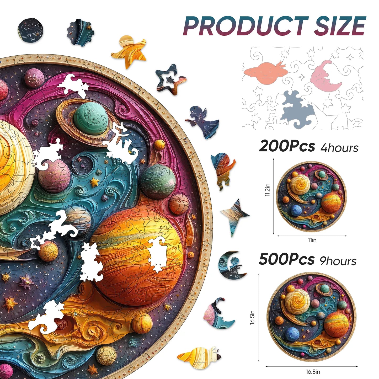 Solar System Planet, Wooden Jigsaw Puzzles