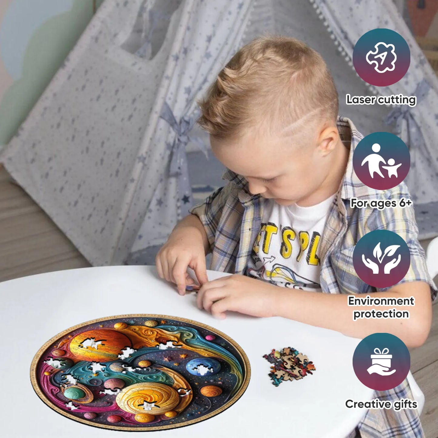 Solar System Planet, Wooden Jigsaw Puzzles
