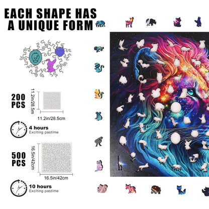 Starry Lion, Wooden Jigsaw Puzzles