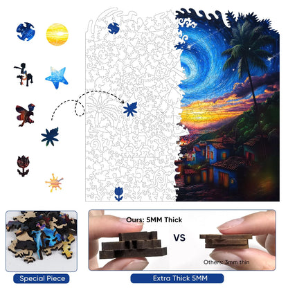 Starry Night, Wooden Jigsaw Puzzles