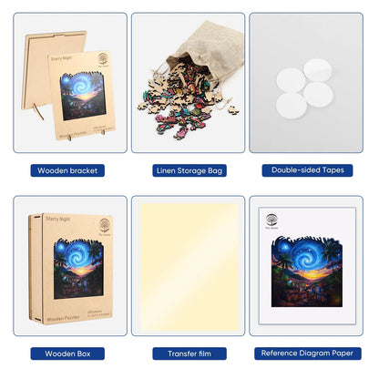 Starry Night, Wooden Jigsaw Puzzles
