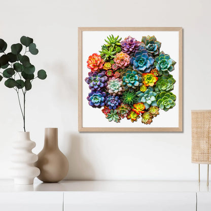 Succulent Plants B, Wooden Jigsaw Puzzles