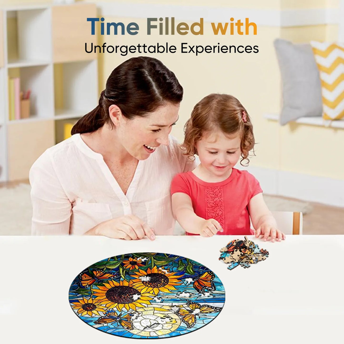 Sunflower Butterfly, Wooden Jigsaw Puzzles