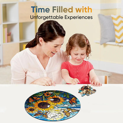 Sunflower Butterfly, Wooden Jigsaw Puzzles