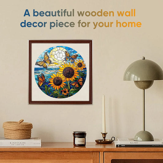 Sunflower Butterfly, Wooden Jigsaw Puzzles