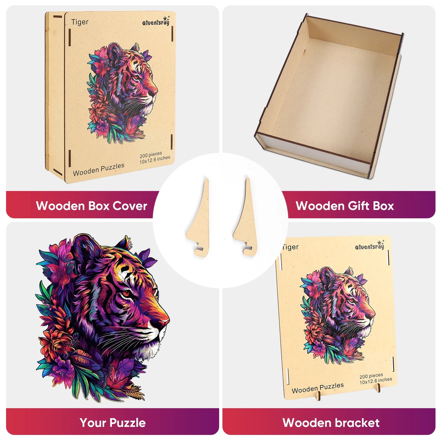 Tiger, Wooden Jigsaw Puzzles