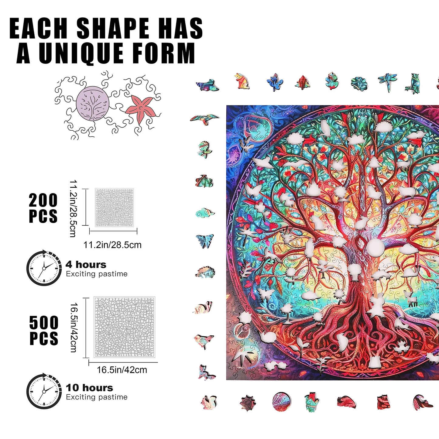 Tree of Life B, Wooden Jigsaw Puzzles