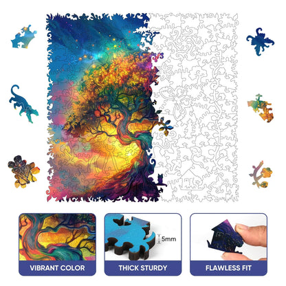 Colorful Tree of Life, Wooden Jigsaw Puzzles
