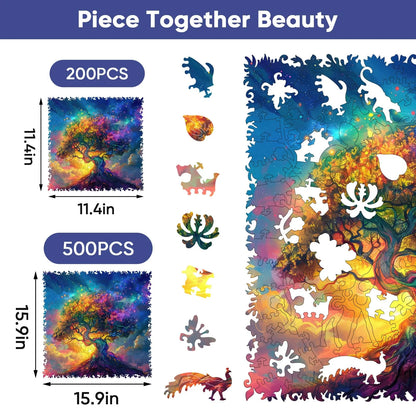 Colorful Tree of Life, Wooden Jigsaw Puzzles
