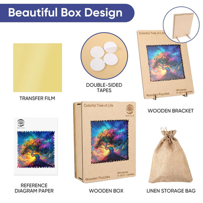 Colorful Tree of Life, Wooden Jigsaw Puzzles