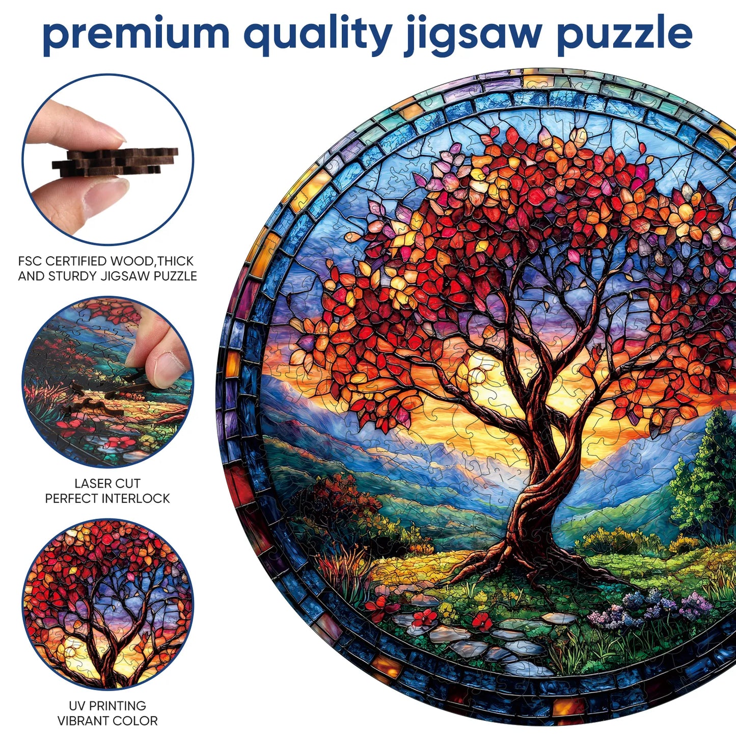 Tree of Life Redwood, Wooden Jigsaw Puzzles