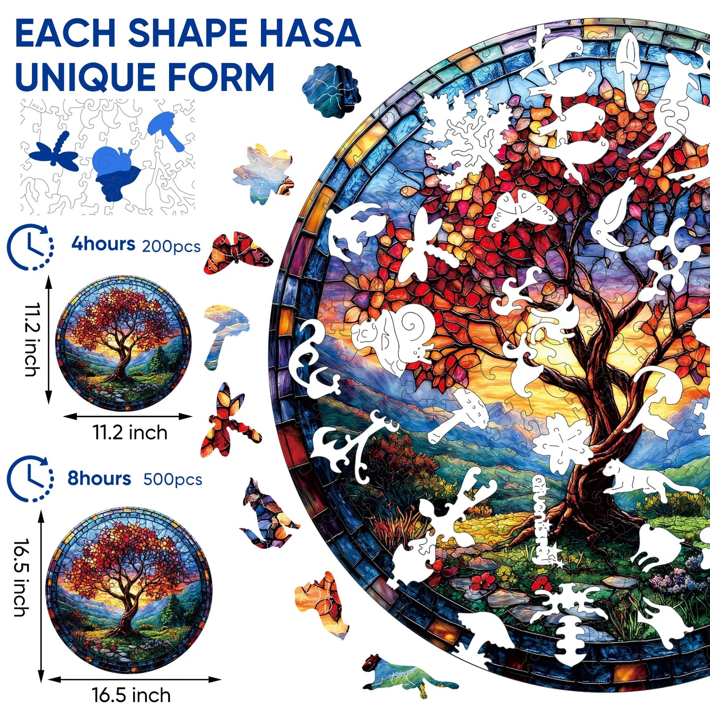 Tree of Life Redwood, Wooden Jigsaw Puzzles