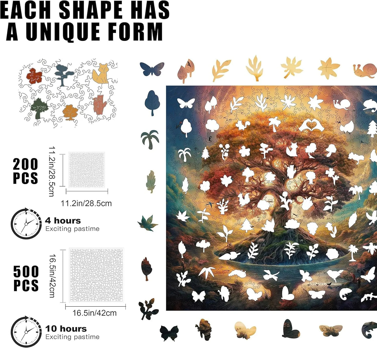 Tree of Life Shadow, Wooden Jigsaw Puzzles