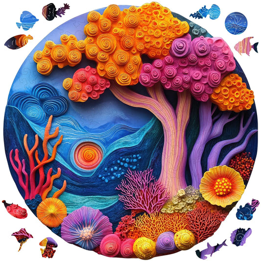 Undersea Coral, Wooden Jigsaw Puzzles