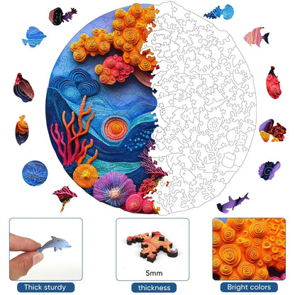 Undersea Coral, Wooden Jigsaw Puzzles