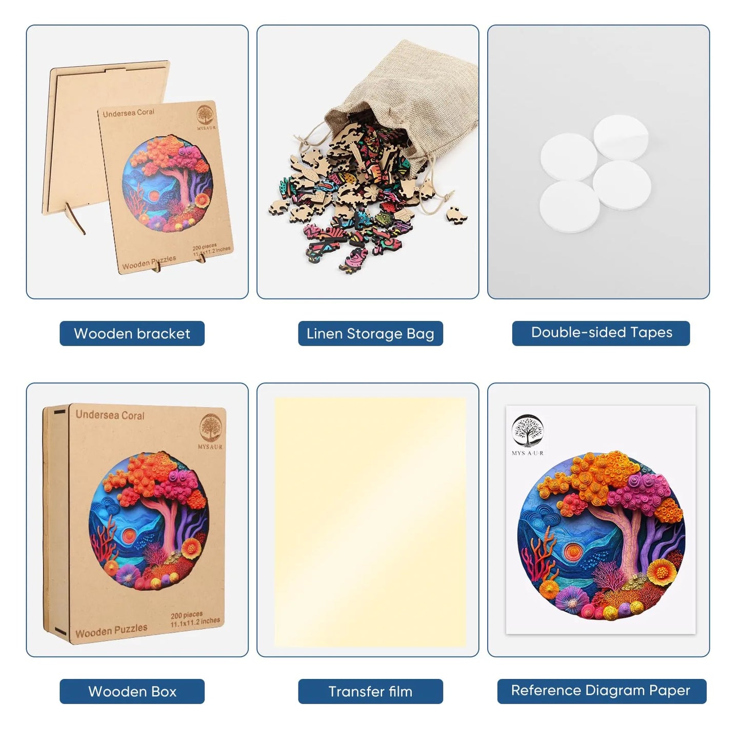 Undersea Coral, Wooden Jigsaw Puzzles
