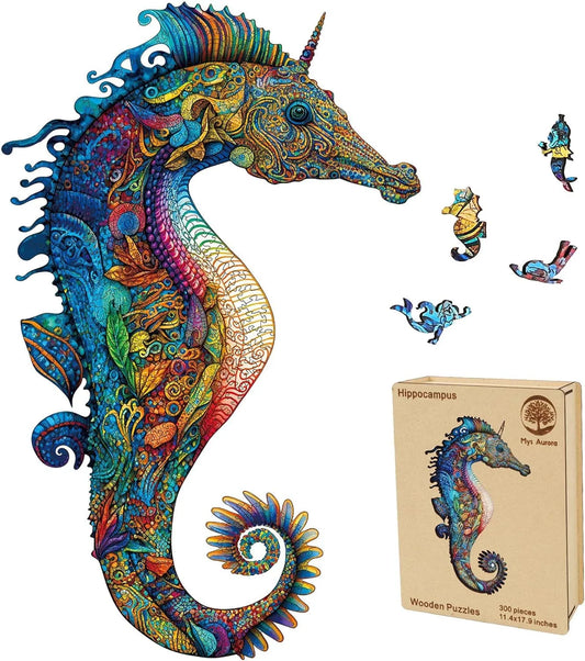 Unicorn Seahorse, Wooden Jigsaw Puzzles