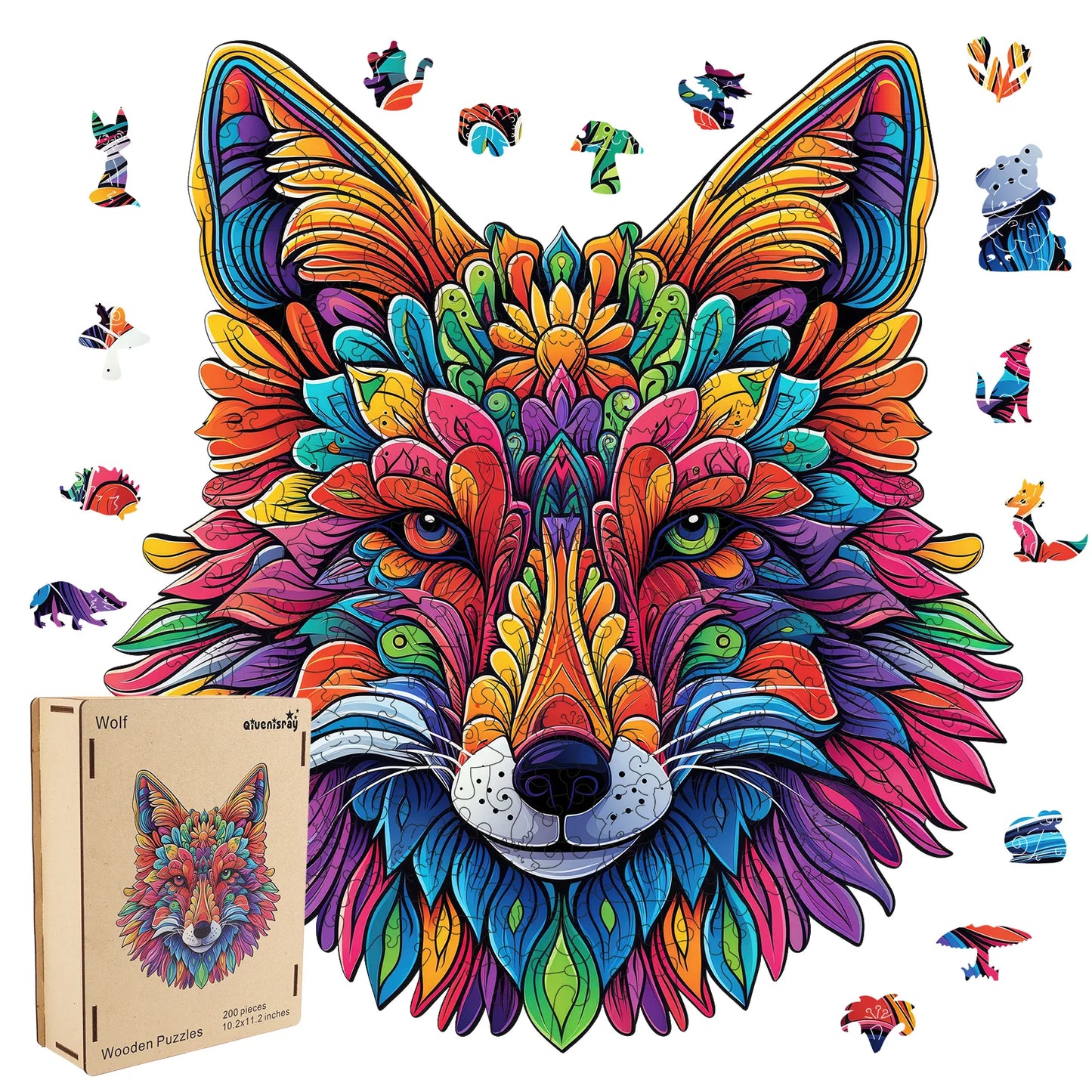 Wolf, Wooden Jigsaw Puzzles
