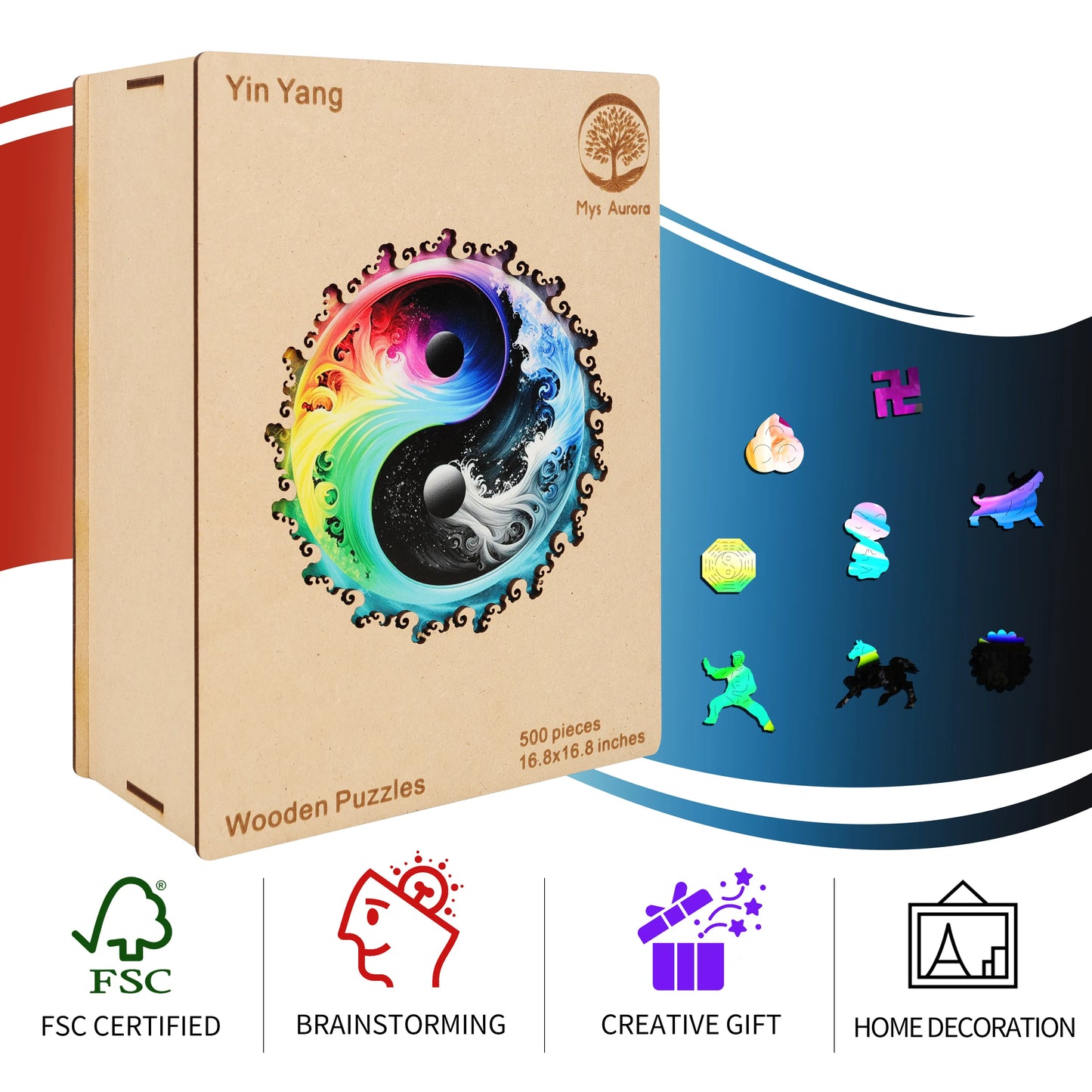 Yin Yang, Wooden Jigsaw Puzzles