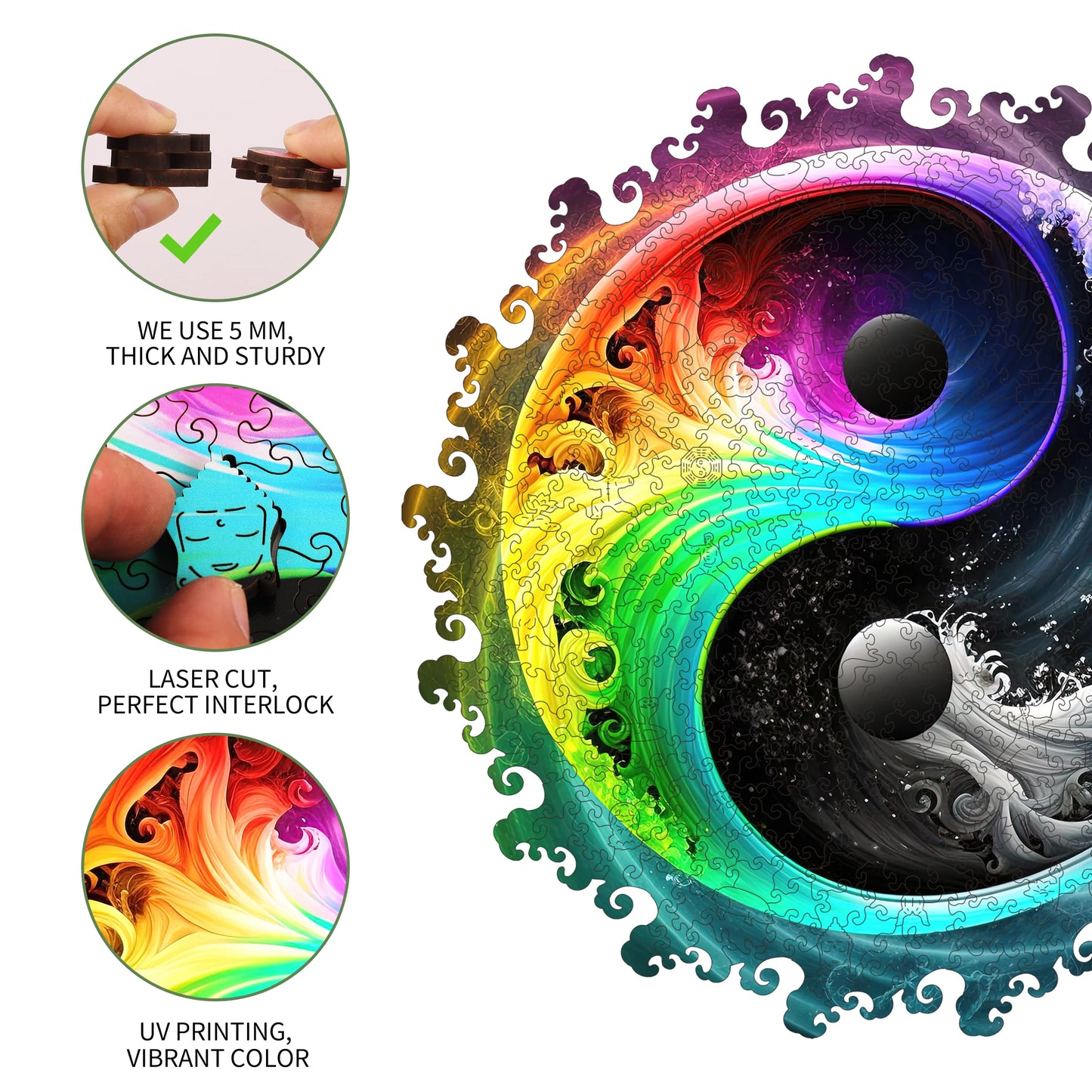 Yin Yang, Wooden Jigsaw Puzzles