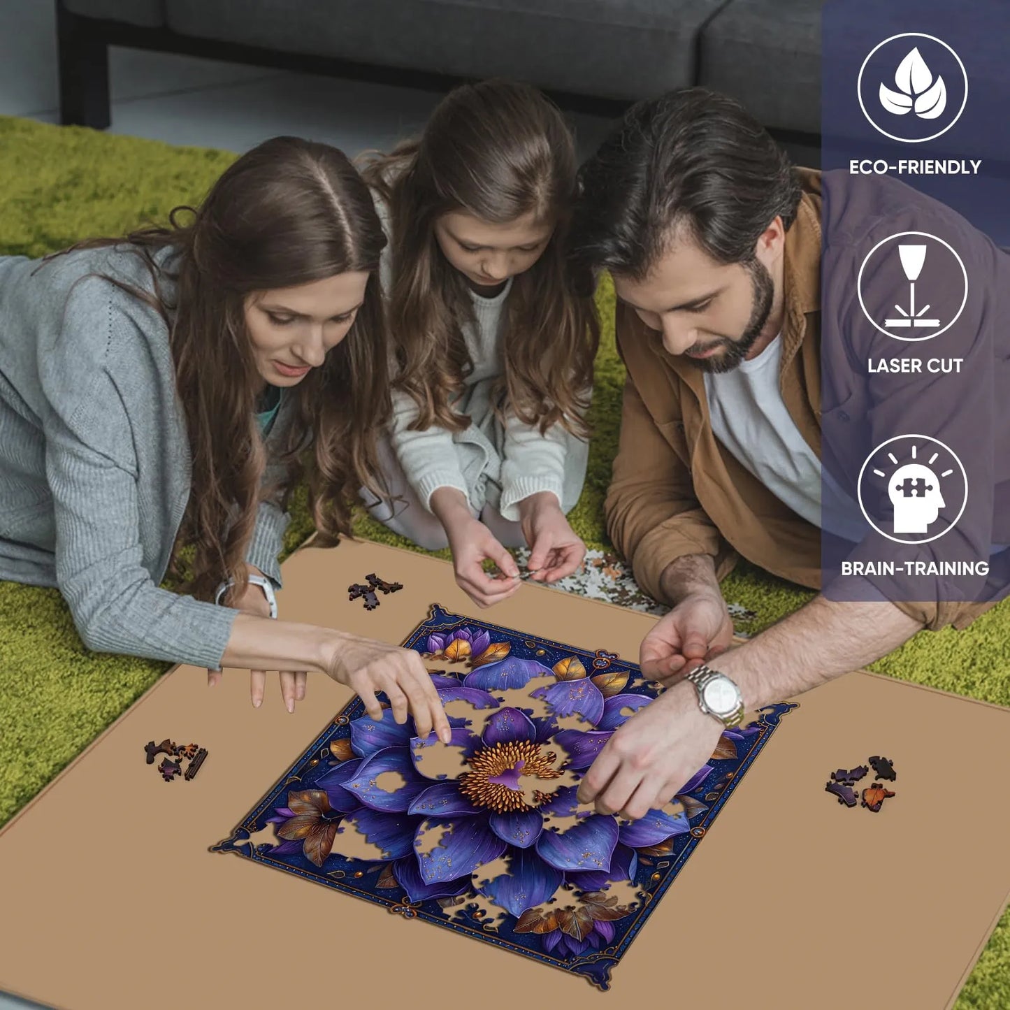 Lotus Yoga, Wooden Jigsaw Puzzles