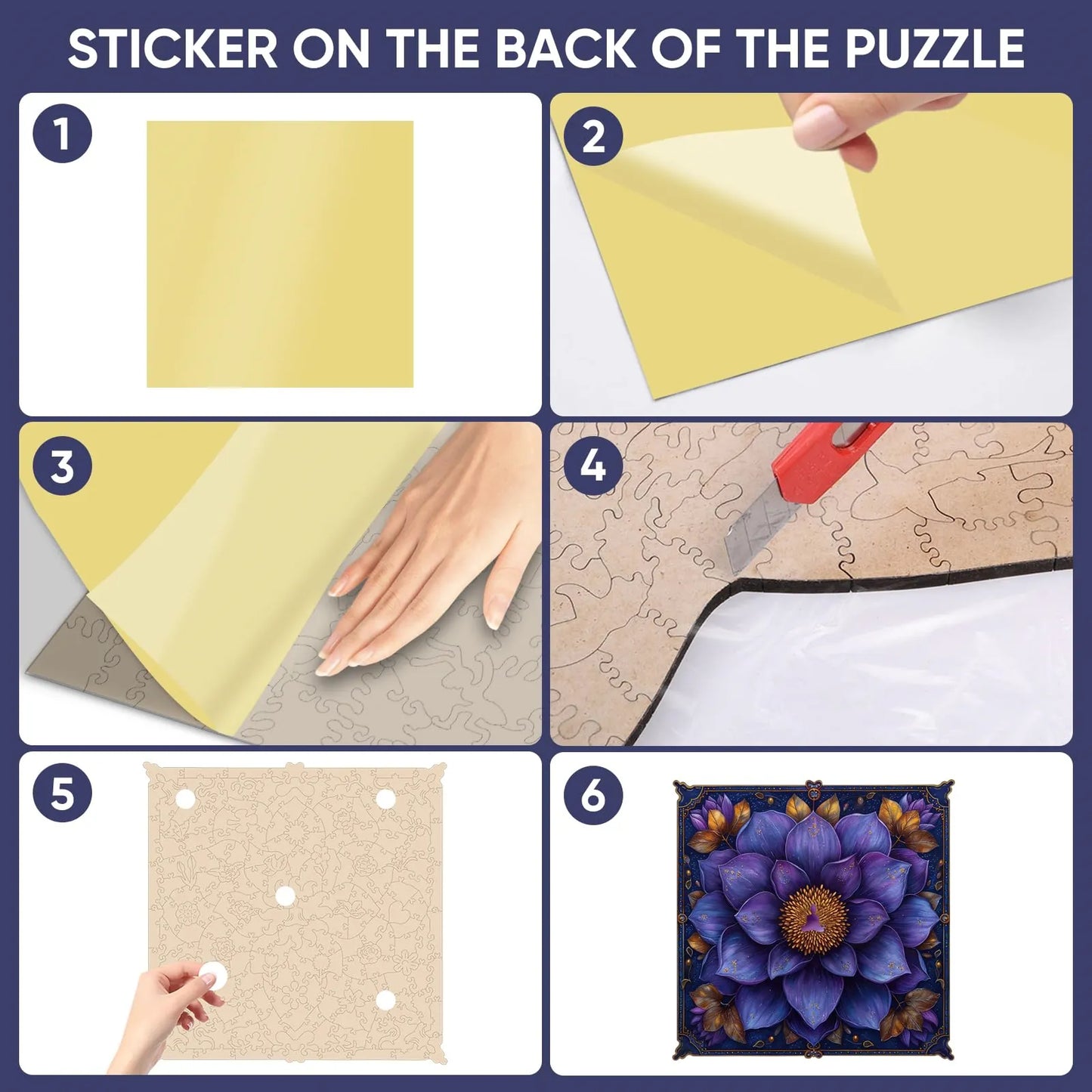 Lotus Yoga, Wooden Jigsaw Puzzles